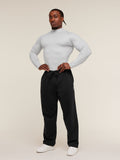 Gymshark Element Baselayer Mock Neck Long Sleeve T-Shirt — White/Metal Grey Marl — 4
