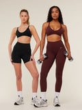Gymshark Energise Seamless Leggings — Rich Maroon — 8