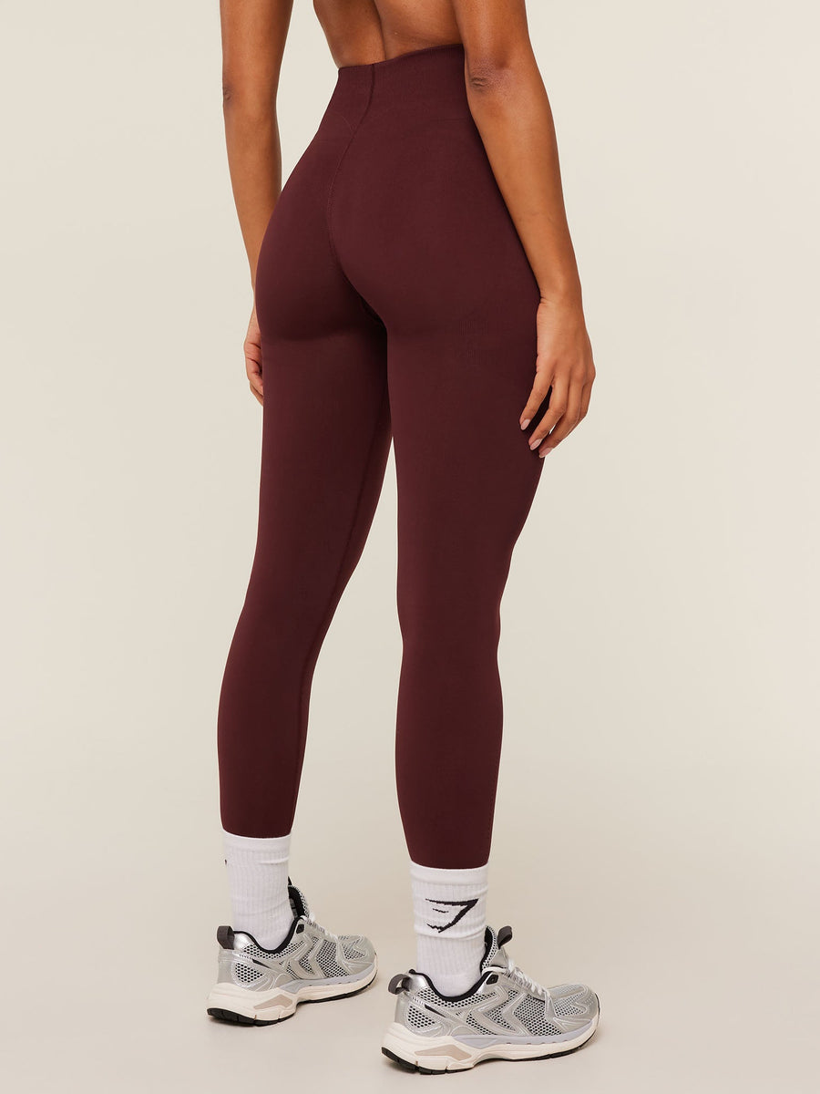 Gymshark Energise Seamless Leggings — Rich Maroon — 4