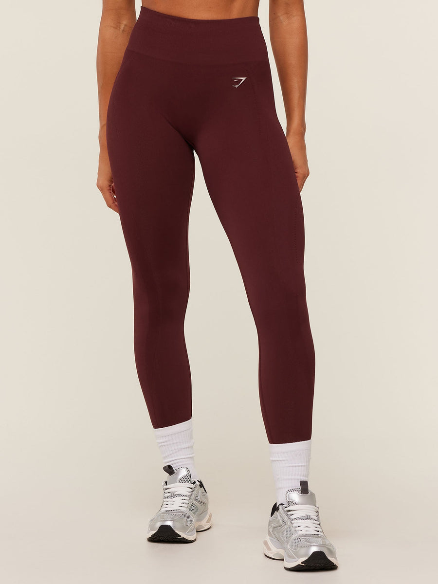 Gymshark Energise Seamless Leggings — Rich Maroon — 1