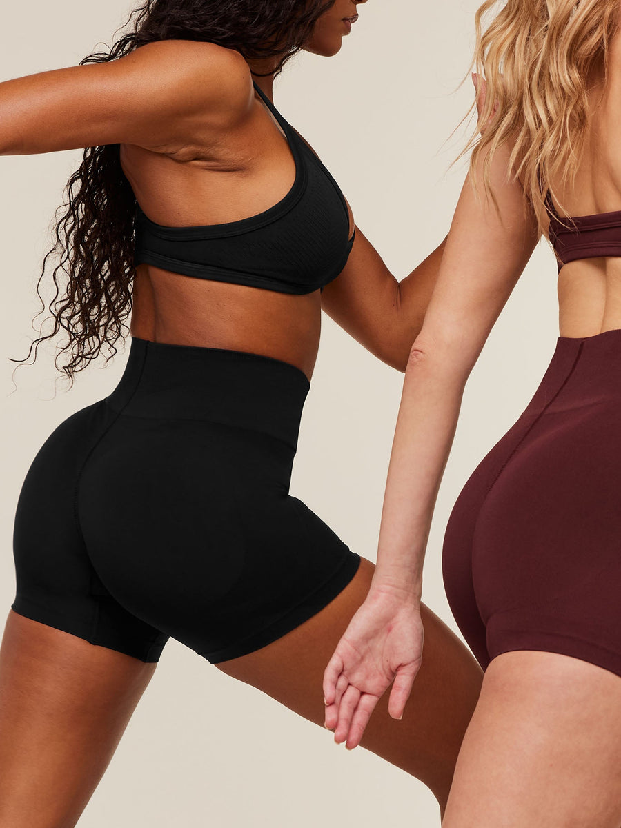 Gymshark Energised Seamless Shorts — Black — 8