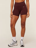 Gymshark Energise Seamless Shorts — Rich Maroon — 1
