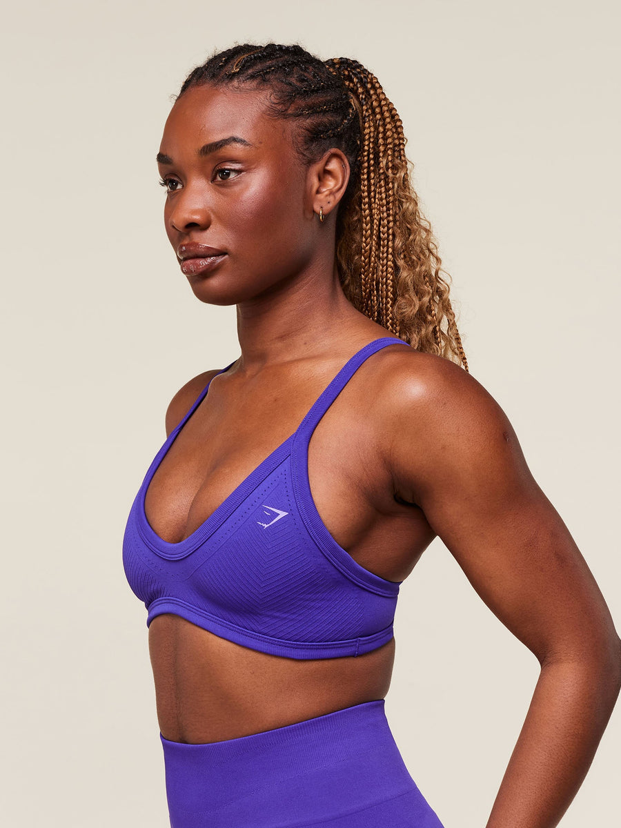 Gymshark Energise Seamless Sports Bra — Cobalt Purple — 4