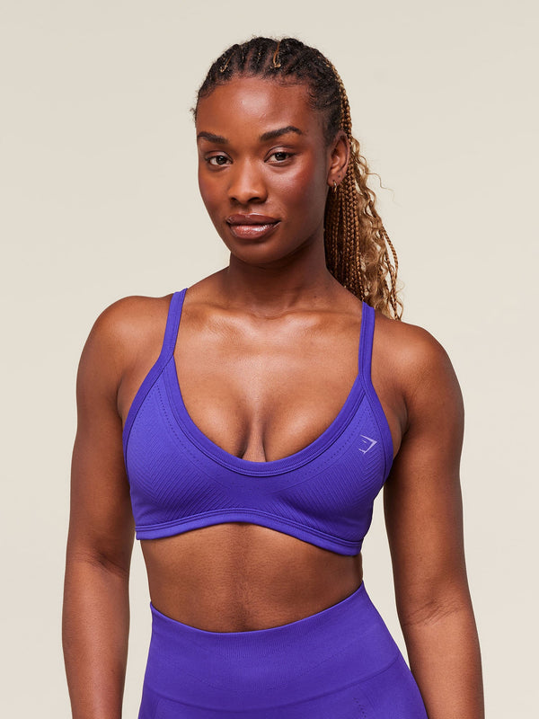 Gymshark Energise Seamless Sports Bra — Cobalt Purple