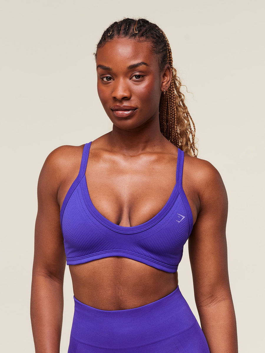Gymshark Energise Seamless Sports Bra — Cobalt Purple — 1