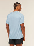Gymshark Hybrid Engineered Jacquard T-Shirt — Chilled Blue — 3