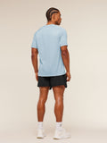 Gymshark Hybrid Engineered Jacquard T-Shirt — Chilled Blue — 5