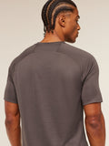 Gymshark Hybrid Engineered Jacquard T-Shirt — Cool Brown — 7