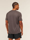 Gymshark Hybrid Engineered Jacquard T-Shirt — Cool Brown — 3