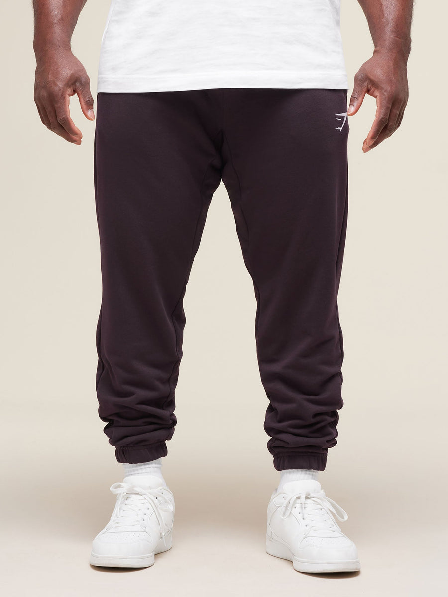 Gymshark Essential Oversized Joggers — Plum Brown — 1