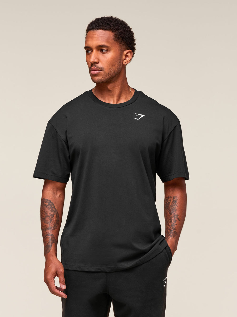 Gymshark Essential Short Sleeve T-Shirt — Black — 1