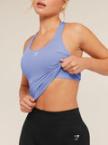 Gymshark Everyday Racer Back Tank with Shelf — Steady Purple — 4