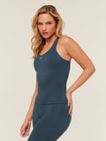 Gymshark Everyday Racer Back Tank with Shelf — GS Stealth Blue — 3