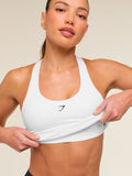 Gymshark Everyday Racer Back Tank with Shelf — White — 5