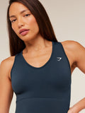 Gymshark Everyday Seamless Crop Tank — Navy — 4