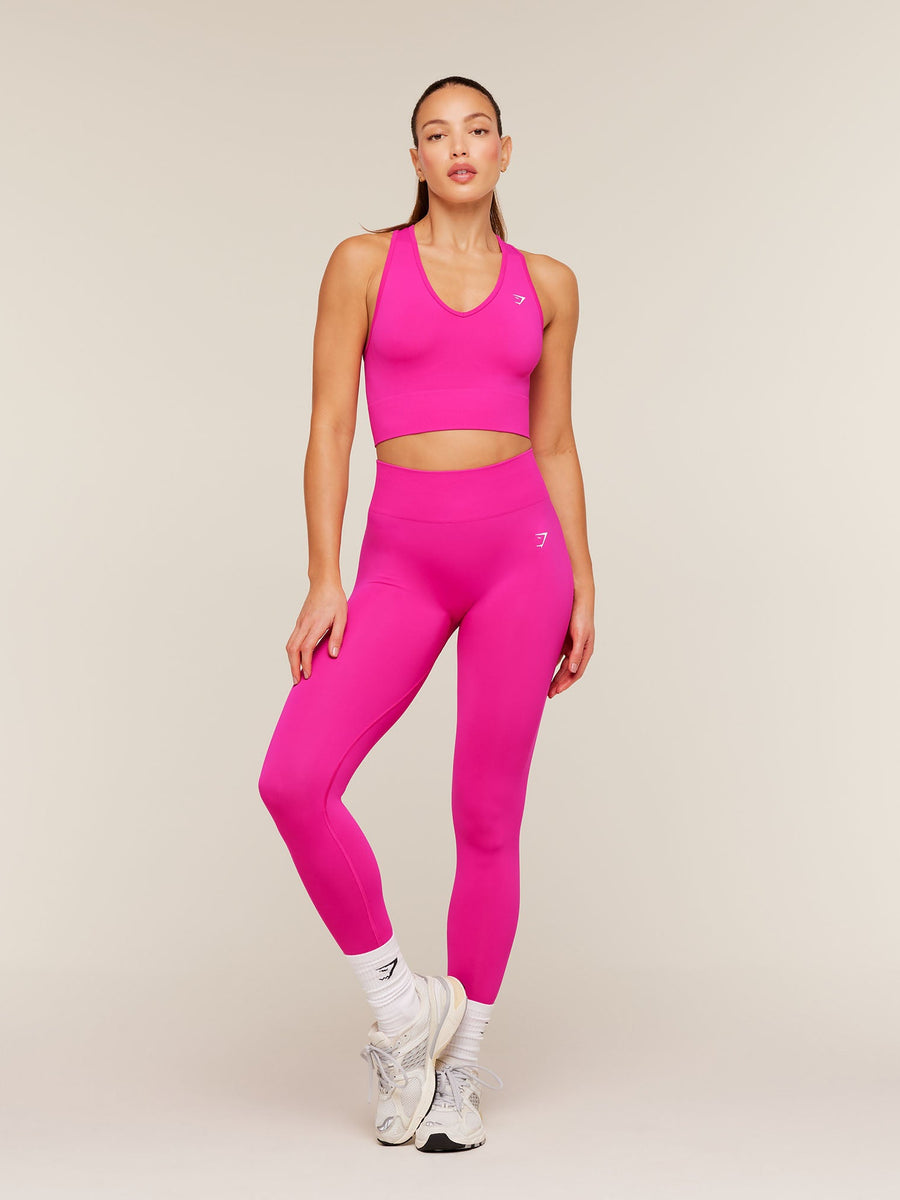 Gymshark Everyday Seamless Crop Tank — Super-Set Pink — 5