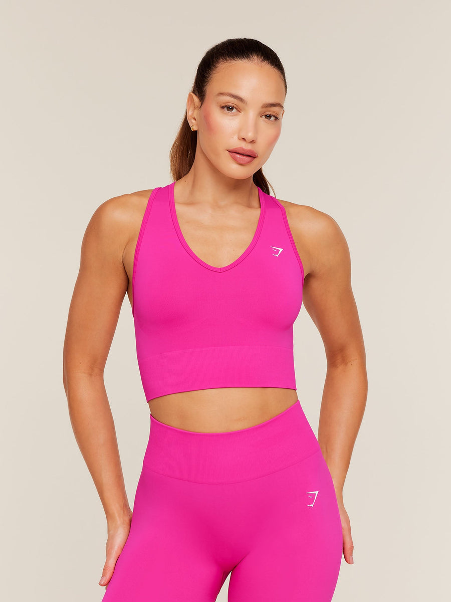 Gymshark Everyday Seamless Crop Tank — Super-Set Pink — 1