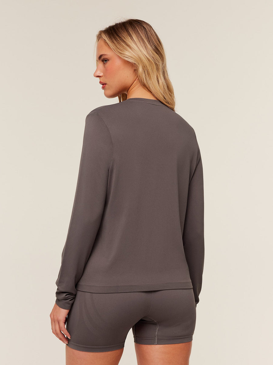 Gymshark Everyday Seamless Long Sleeve Top — Cool Brown — 3