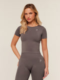 Gymshark Everyday Seamless Short Sleeve Top — Cool Brown — 1