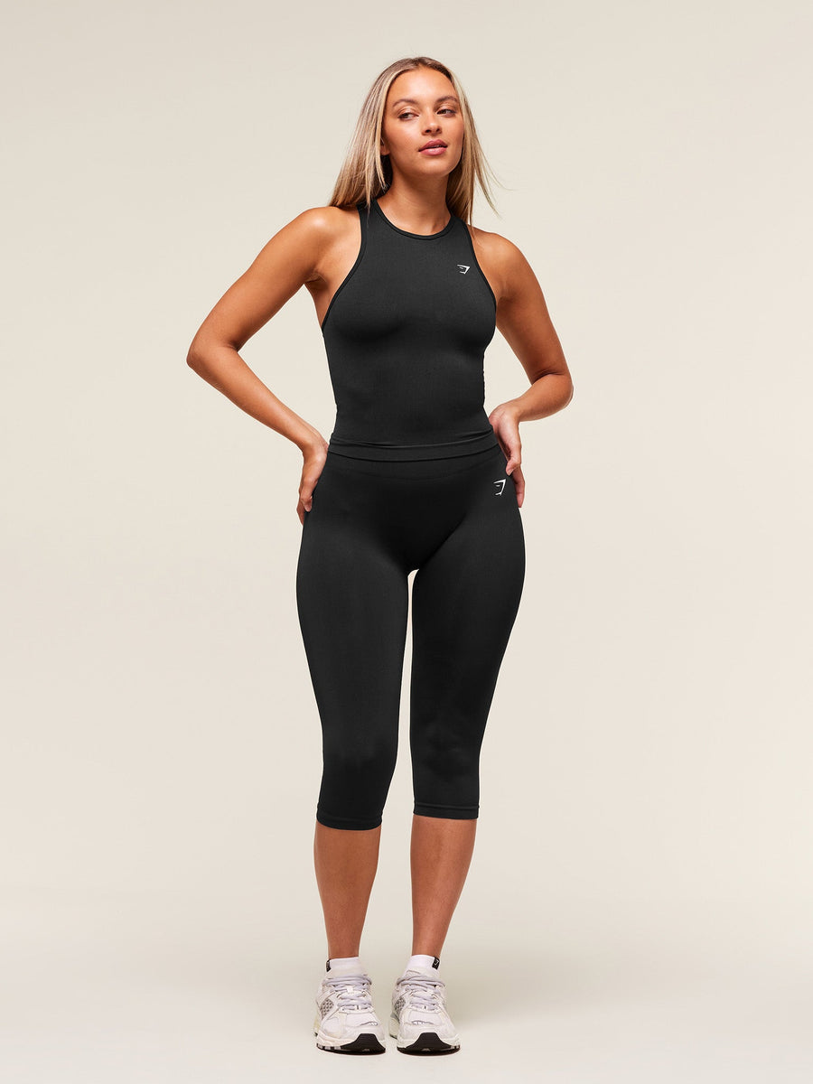 Gymshark Everyday Seamless Tight Fit Tank — Black — 3