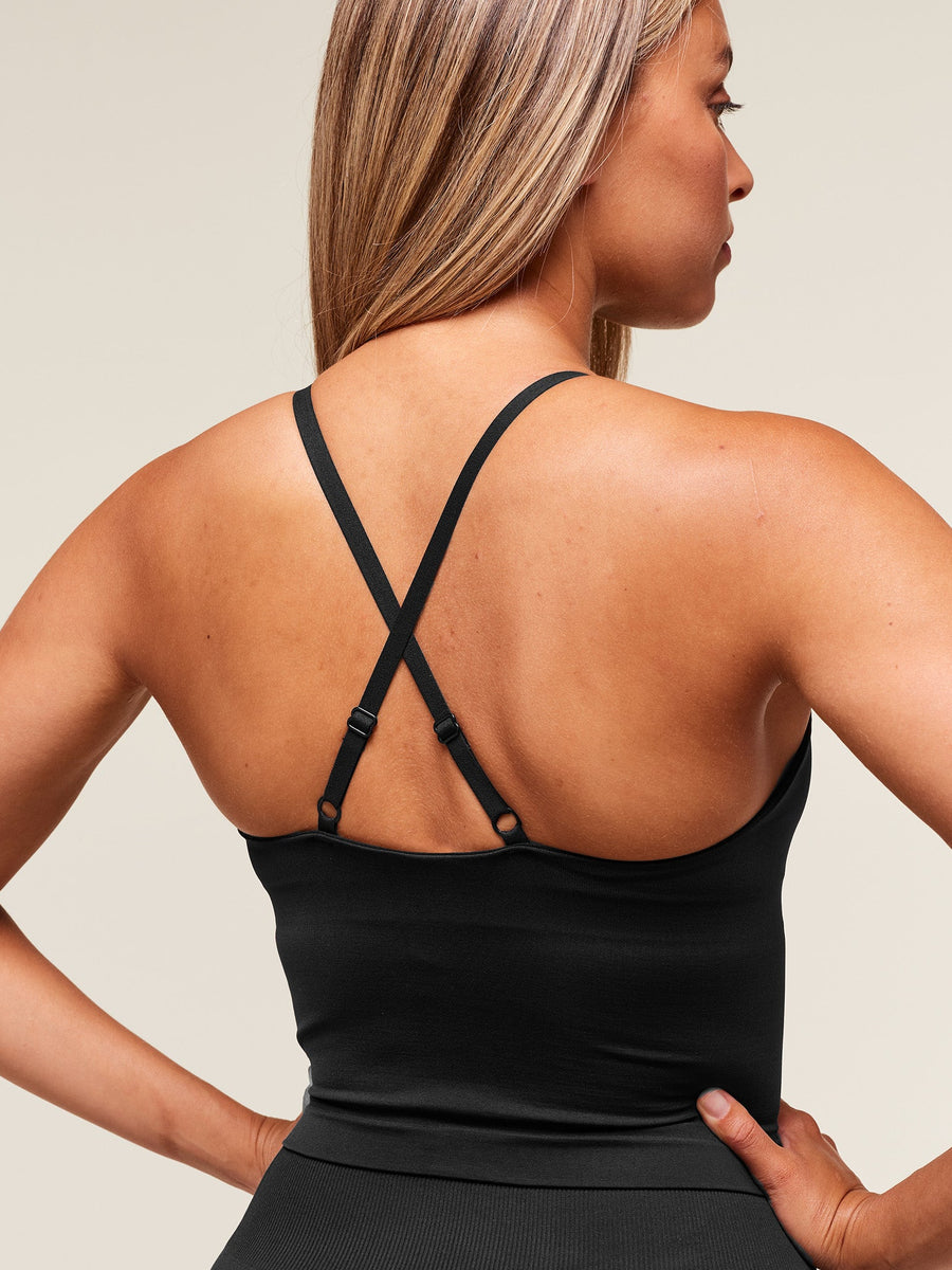 Gymshark Everyday Seamless Tank With Shelf — Black — 5