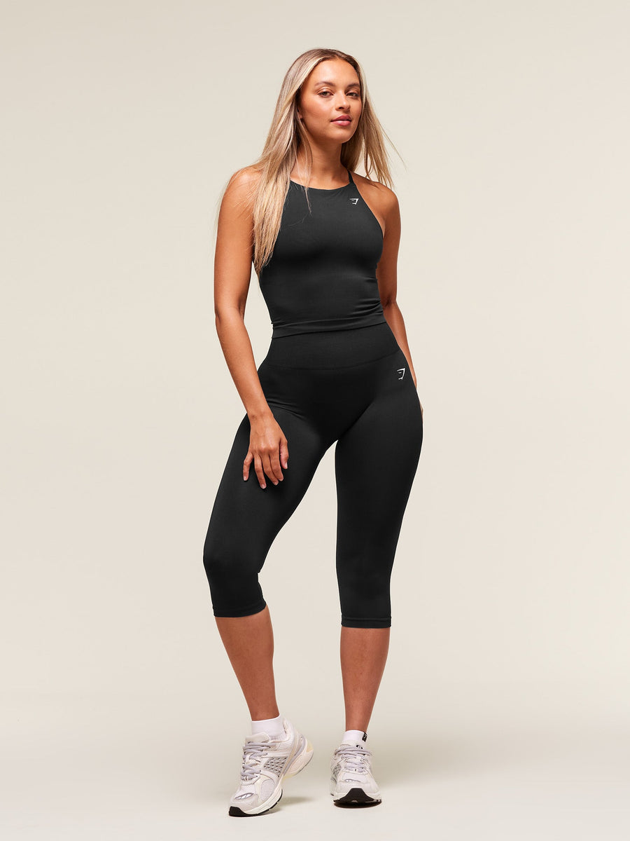 Gymshark Everyday Seamless Tank With Shelf — Black — 4