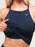 Gymshark Everyday Seamless Tank With Shelf — Navy — 6