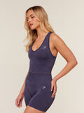 Gymshark Washed Crop Tank — Midnight Purple/Wash — 3