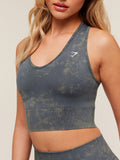 Gymshark Washed Crop Tank — Onyx Grey Wash — 4