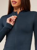 Gymshark Everyday Seamless Zip Tracktop — Navy — 5