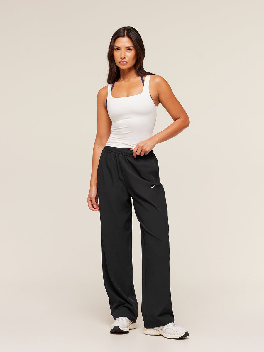 Gymshark Training Everyday Woven Straight Leg Pants — Black — 3