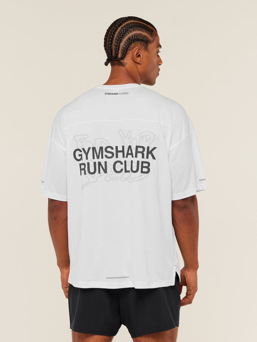 Gymshark Find Your Speed T-Shirt — White — 1