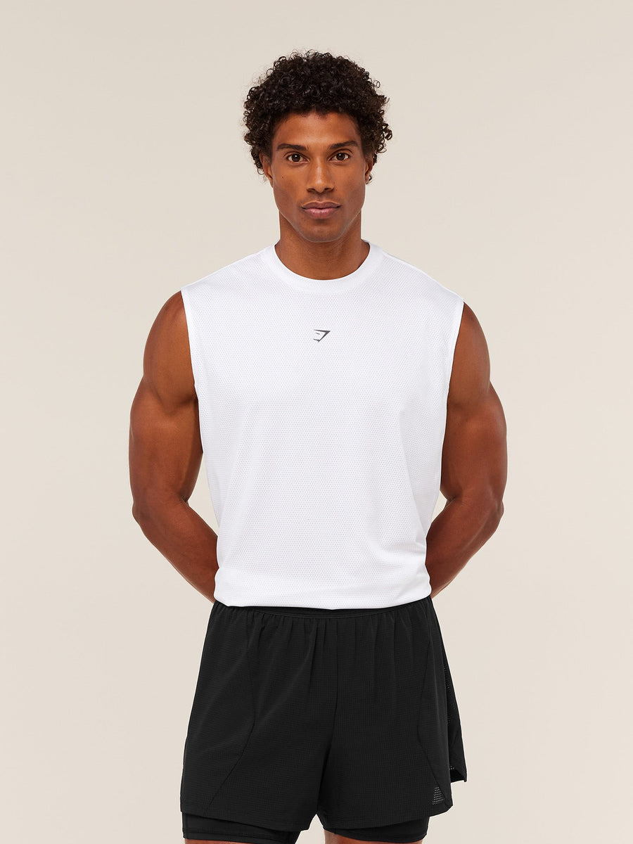 Gymshark Find Your Speed Tank — White — 2