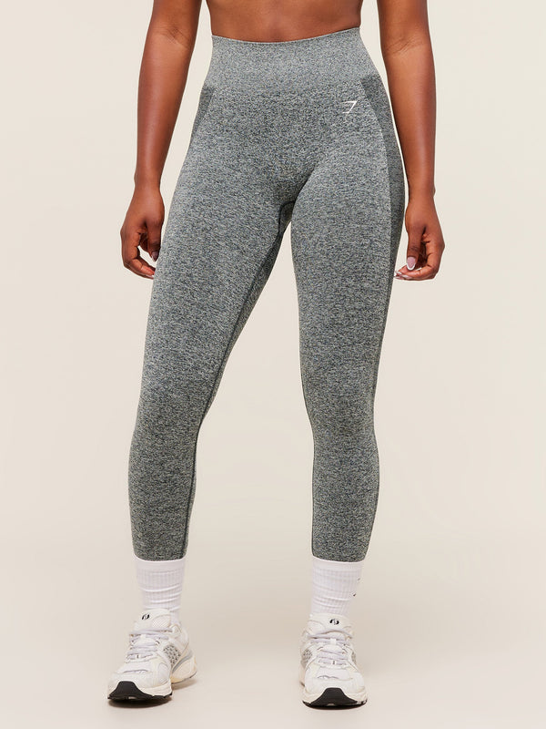 Gymshark FLEX HIGH WAISTED LEGGINGS — Deep Petrol Blue/White Marl