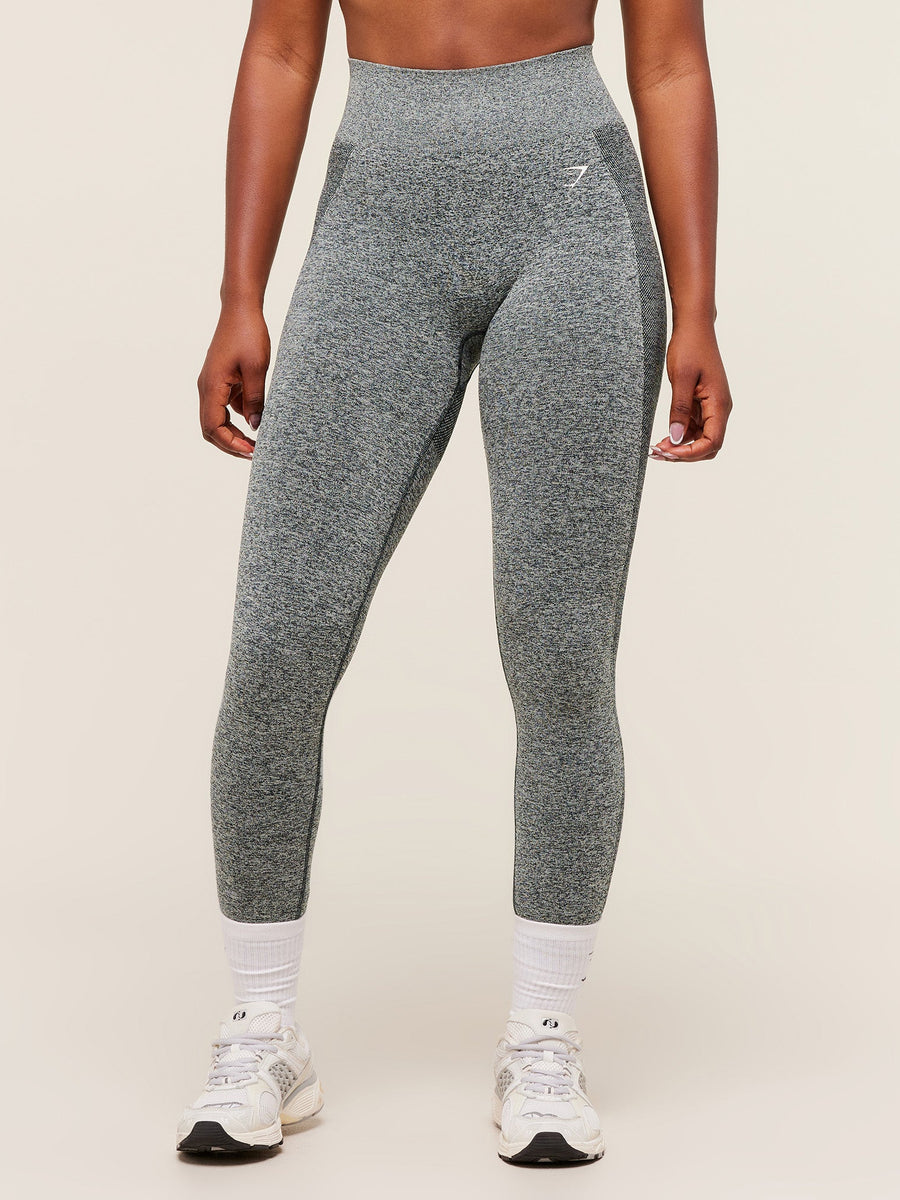 Gymshark FLEX HIGH WAISTED LEGGINGS — Deep Petrol Blue/White Marl — 1