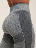 Gymshark FLEX HIGH WAISTED LEGGINGS — Deep Petrol Blue/White Marl — 4