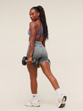 Gymshark Flex Shorts — Deep Petrol Blue/White Marl — 6