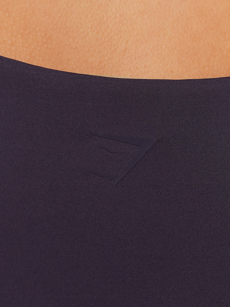 Gymshark Flow Long Sleeve Crop Top with Cups — Midnight Purple — 6