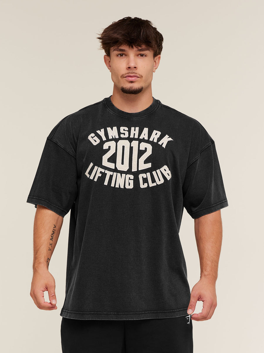 Gymshark 2012 Lifting Club T-Shirt — Black — 3