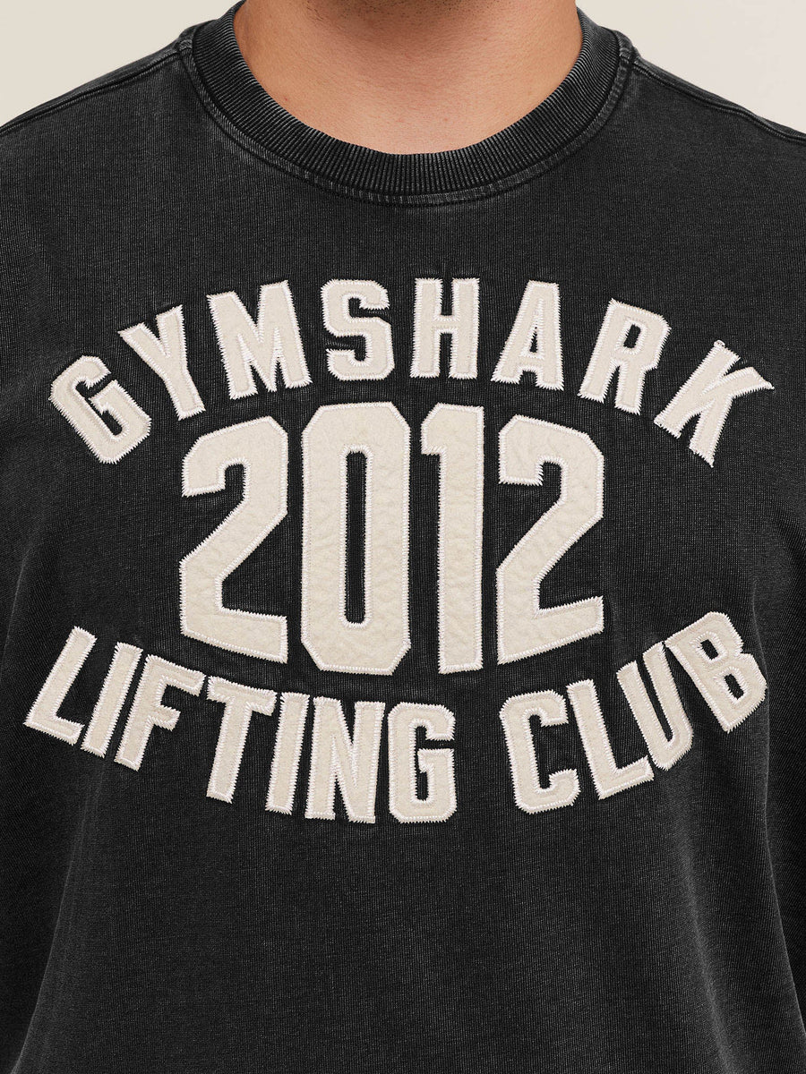 Gymshark 2012 Lifting Club T-Shirt — Black — 6