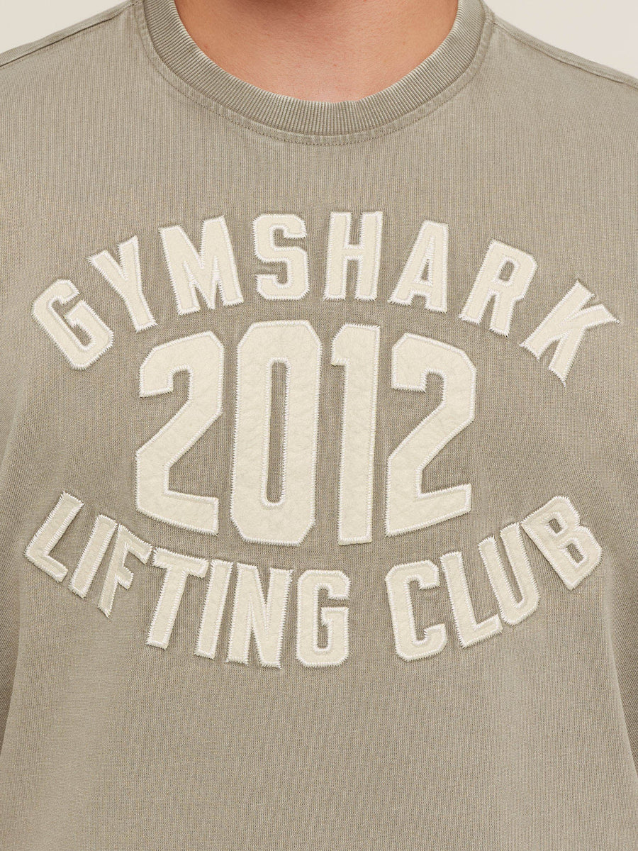 Gymshark 2012 Lifting Club T-Shirt — Linen Brown — 6
