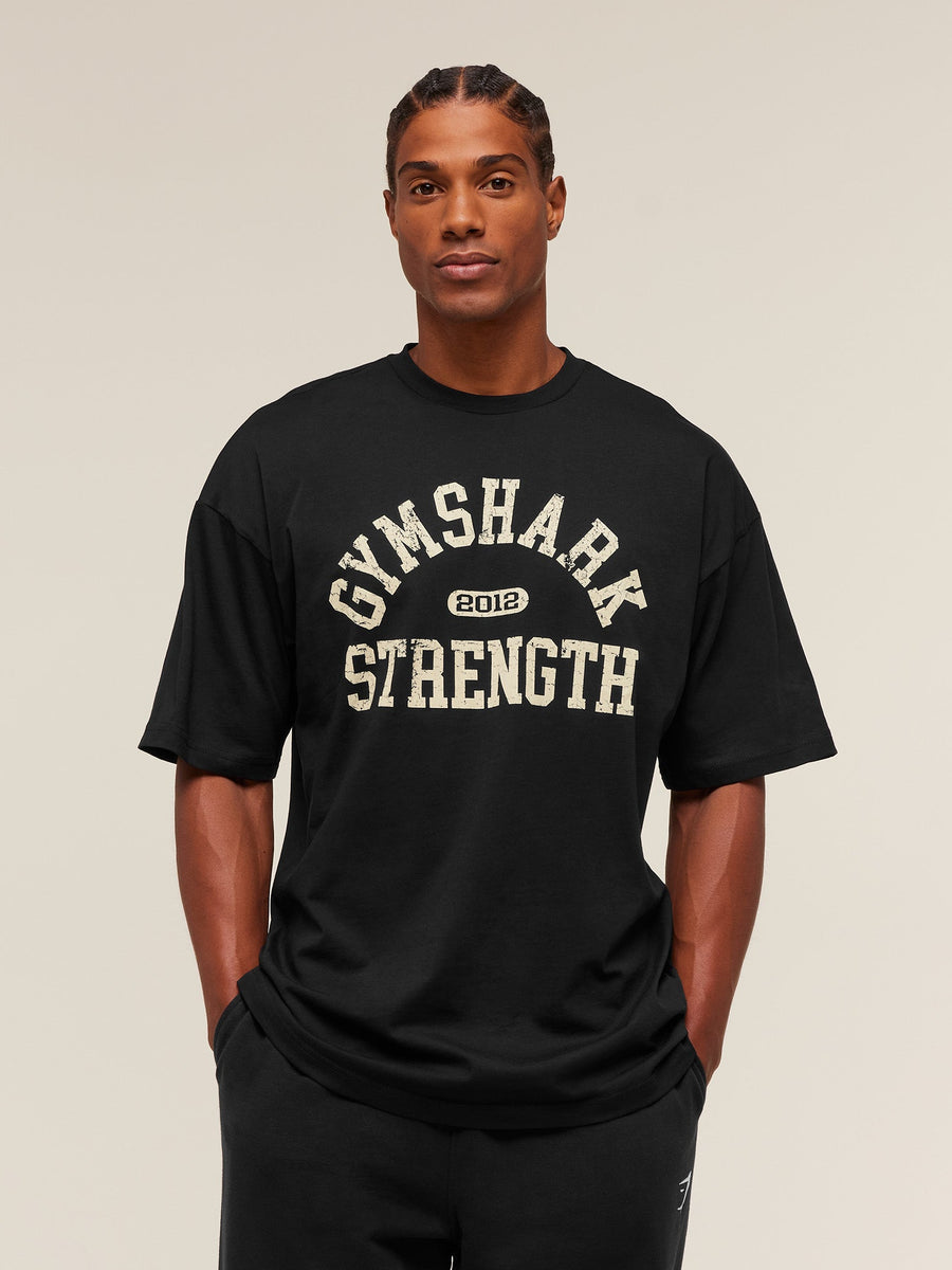 Gymshark 2012 Strength T-Shirt — Black — 6