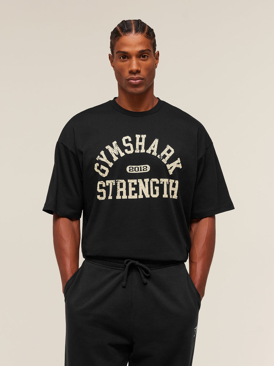 Gymshark 2012 Strength T-Shirt — Black — 1