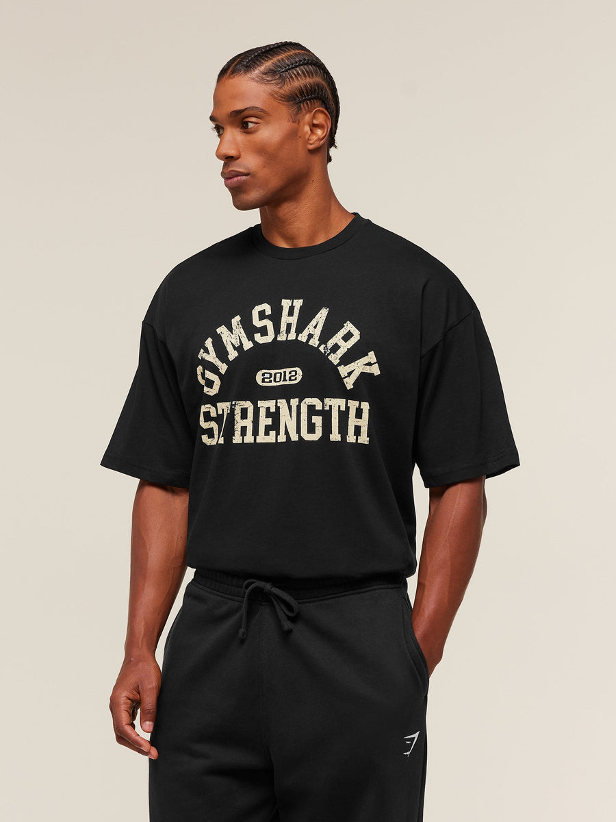 Gymshark 2012 Strength T-Shirt — Black — 3