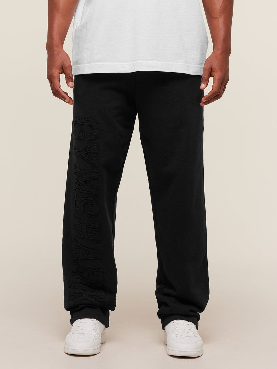 Gymshark Applique Straight Leg Joggers — Black — 1
