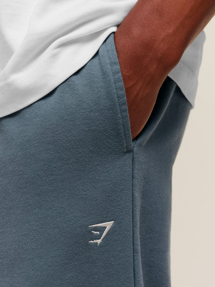 Gymshark Applique Straight Leg Joggers — Iron Blue — 5