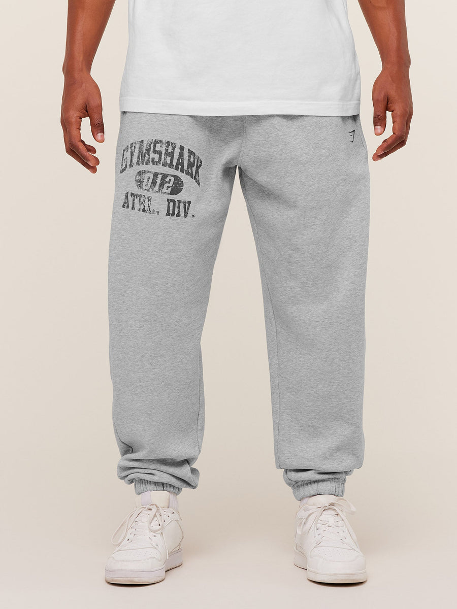 Gymshark Athletic Division Graphic Joggers — Light Grey Core Marl — 3