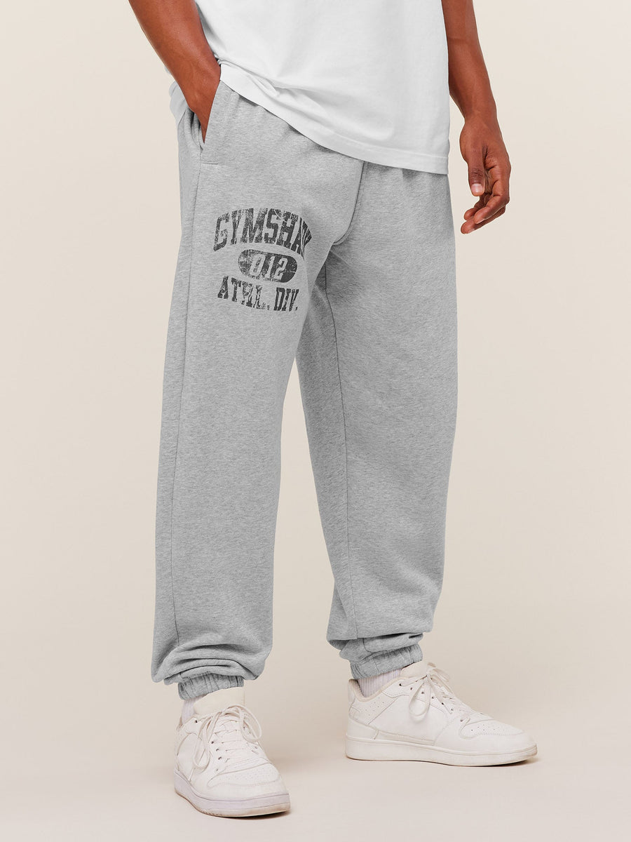Gymshark Athletic Division Graphic Joggers — Light Grey Core Marl — 1