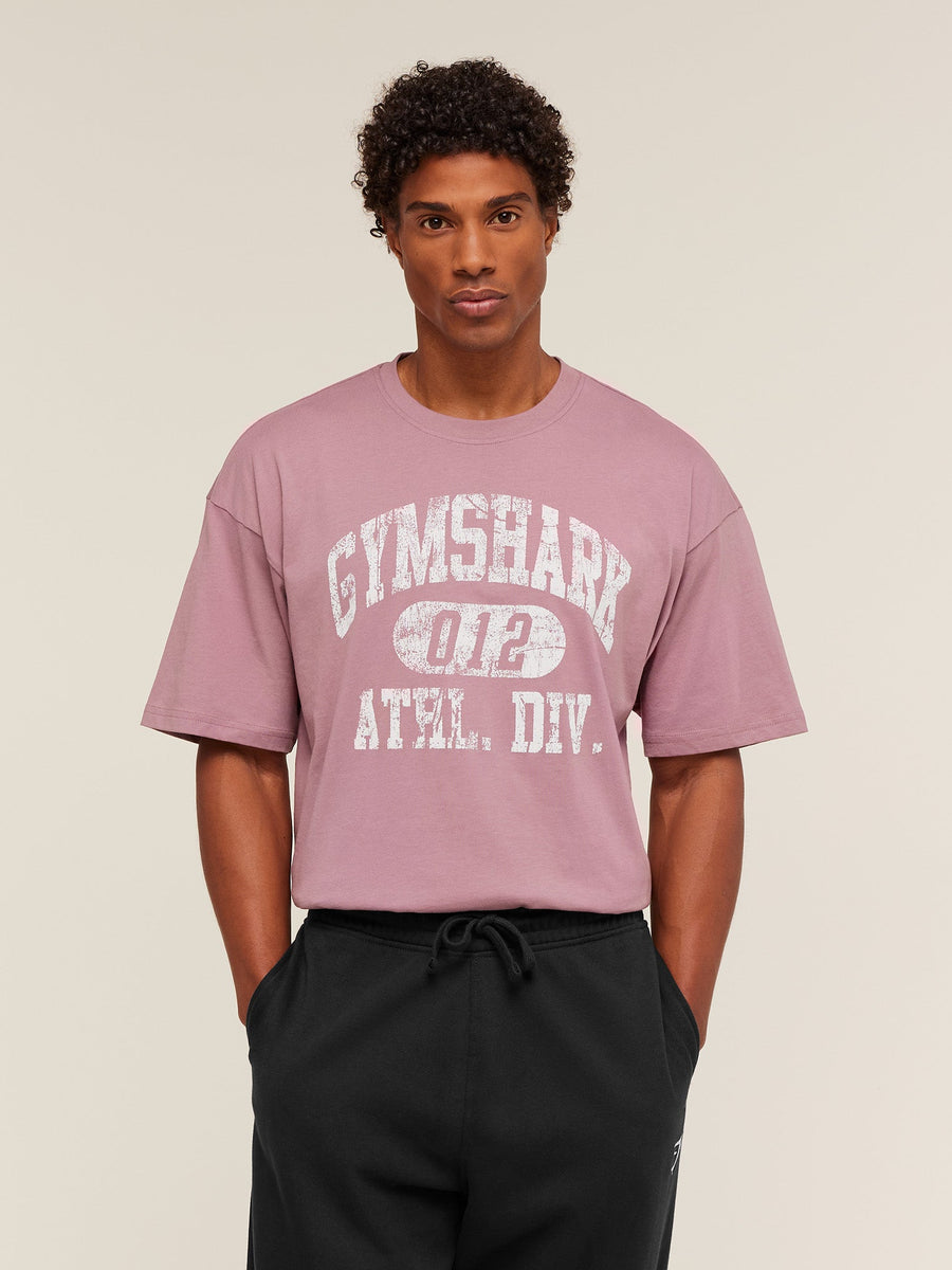 Gymshark Athletic Division Graphic T-Shirt — Calm Pink — 1