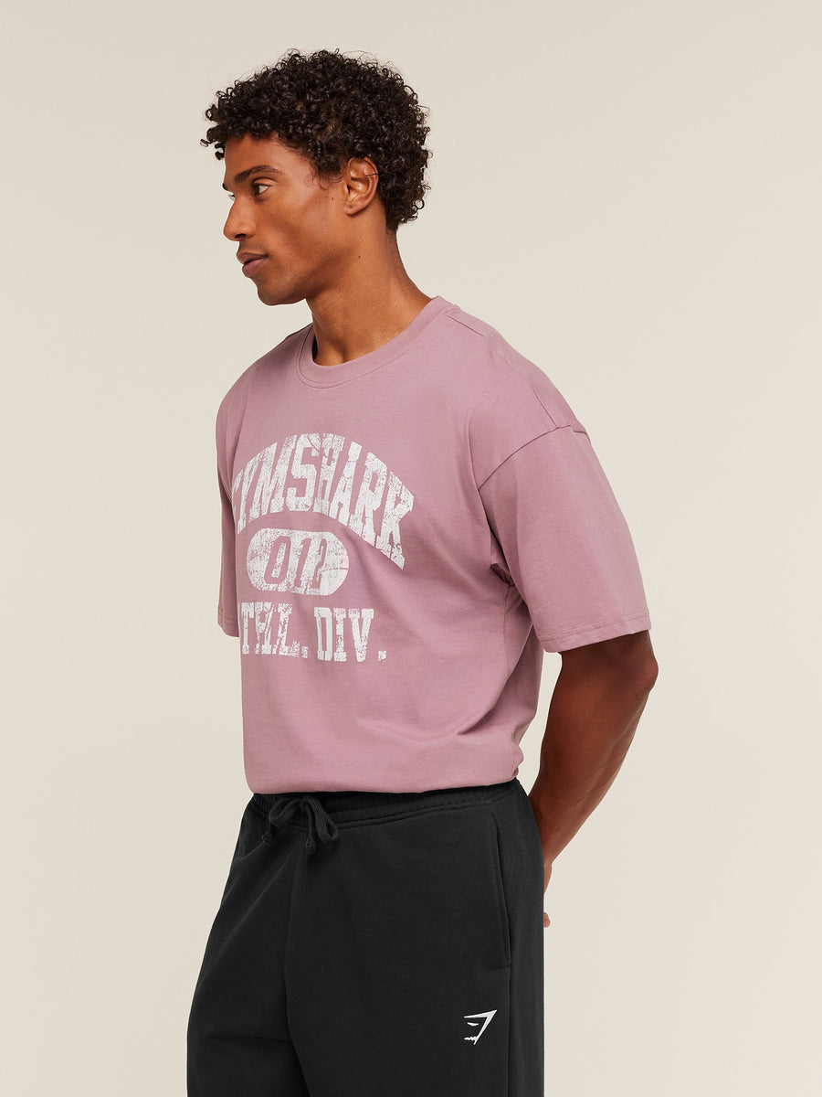 Gymshark Athletic Division Graphic T-Shirt — Calm Pink — 3